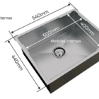 Cuba Quadrada Inox 304 Para Lavar Louça 50x40 Casa Moderna
