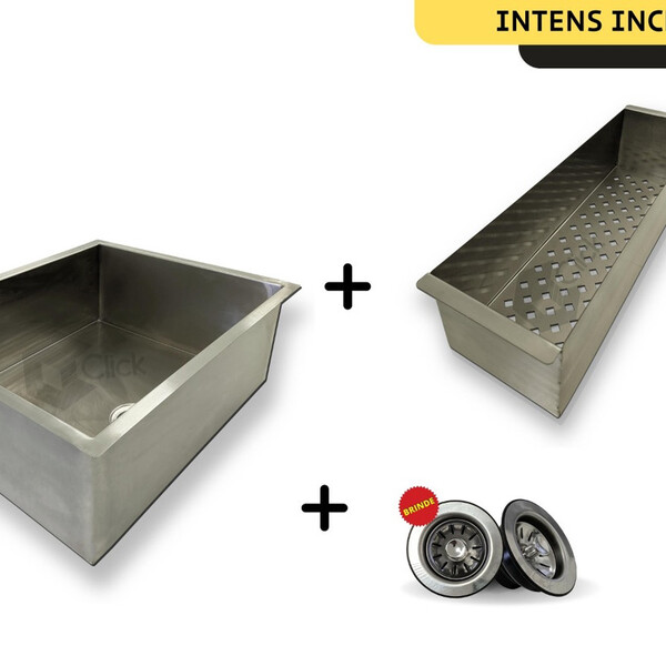 Cuba Quadrada Para Cozinha Embutir  50x40 Cozinha Planejada L