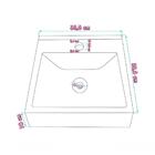 Cuba Quadrada Sobrepor C/ Torneira E Valvula Metal Preto