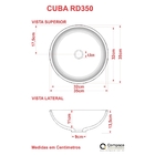 Cuba R35 C/torneira Link+válvula Click 1/4+sifão+flexível