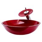 Cuba Redonda 35cm + Torneira Cascata + Valvula - Kit Vinho