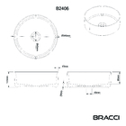 Cuba Redonda Cerâmica 36cm Branca