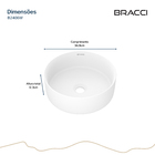 Cuba Redonda Cerâmica 36cm Branca