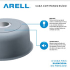 Cuba Redonda De Aço Inox 1mm Escovado C109 43,6x43,6x17,8 Cm