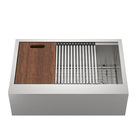 Cuba Retangular Aço Escovado 76cm