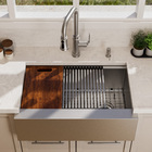 Cuba Retangular Aço Escovado 76cm