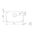 Cuba Retangular Aco Inox 47x30 Ab Tramontina