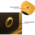 Cuba Retangular Banheiro Inox 304 Dourada C/ Válvula Click