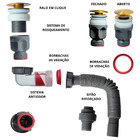 Cuba Retangular Banheiro Inox 304 Dourada C/ Válvula Click