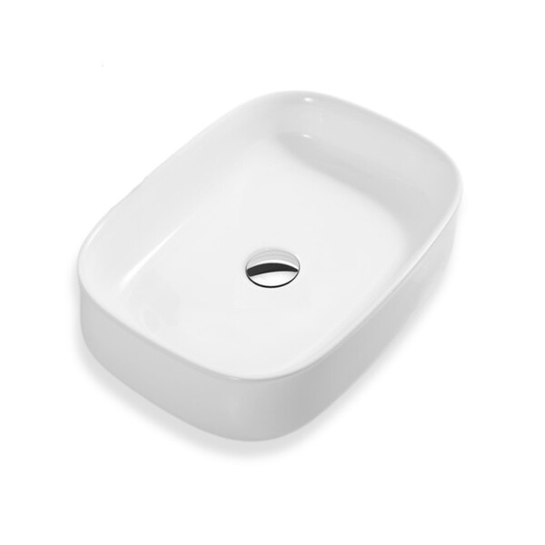 Cuba Retangular De Bancada Banheiro Louça Com Valvula 55x39 M