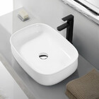 Cuba Retangular De Bancada Banheiro Louça Com Valvula 55x39 M