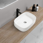 Cuba Retangular De Bancada Banheiro Louça Com Valvula 55x39 M