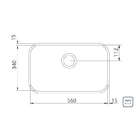 Cuba Retangular Tramontina Em Aco Inox Acetinado 56x34cm 56 B