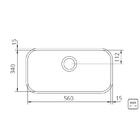 Cuba Retangular Tramontina Em Aco Inox Acetinado 56x34cm 56 B