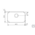 Cuba Retangular Tramontina Em Aco Inox Alto Brilho 47x30cm Bl