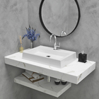 Cuba Rubi Pia Branca 56x38 Apoio Com Torneira E Válvula Para