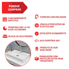 Cuba Rubi Pia Branca 56x38 Apoio Com Torneira E Válvula Para