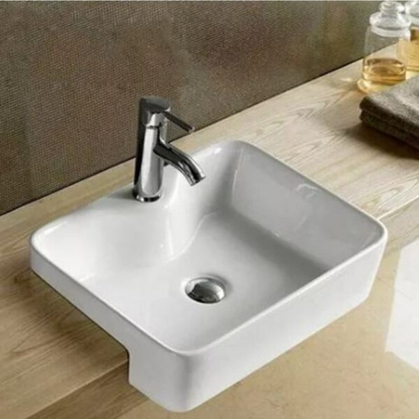 Cuba Semi Encaixe Mesa 13x48x37cm Adm8026 Adamas Branco