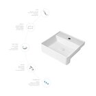 Cuba Semi Encaixe Quadrada 42x42x13cm Sentiero Com Mesa Acqua