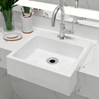 Cuba Semi Encaixe Quadrada Rubelita Com Torneira Bica Móvel L