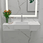 Cuba Semi Encaixe Quadrada Rubelita Com Torneira Bica Móvel L