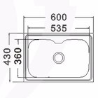 Cuba Simples 6043 Escovado Gourmet + Dispenser Sabão Inox Gui