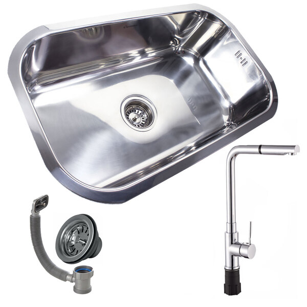 Cuba Simples 9471 Polida+torneira Milão Gourmet Inox Guimmis