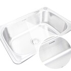 Cuba Simples Inox Pia Cozinha Gourmet C/f - Escovado 105t