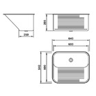 Cuba Simples Retangular 28x50x60cm Aço Inox Mekal