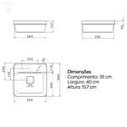 Cuba Slim Sobrepor L.21040.m.49 Quadrada Mesa 40cm Salvia Deca