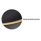 Cuba Sobrepor Banheiro Ceramica Apoio Preta Preto Dourada