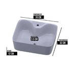 Cuba Sobrepor Banheiro De Cerâmica Berlim - Mármore Sintético