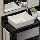 Cuba Sobrepor Banheiro De Cerâmica Napoli - Mármore Sintético