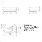 Cuba Sobrepor L24050 Oblonga 50cm Branca