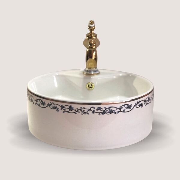 Cuba Sobrepor Porcelana Vintage Provençal Flores 40x40x14cm