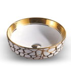 Cuba Sobrepor Porcelana Vintage Retrô Craquelada Ouro Luxo