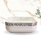 Cuba Sobrepor Quadrada Porcelana Vintage Retrô Provençal 40x40