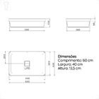 Cuba Sobrepor Retangular 60cm Branca L.23060.17 Deca