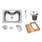 Cuba Sobrepor Tramontina Aco Inox Acetinado 68x50cm Lixeira E