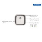 Cuba Tramontina Aria Maxi 40 Bs Prime Em Aço Inox Acetinado 4