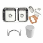 Cuba Tramontina Isis 2c 34-28 Bs 69x40 Inox Polido Acessórios