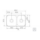 Cuba Tramontina Isis 2c 34-28 Bs Perfecta Em Aço Inox Acetina
