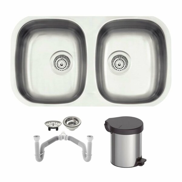 Cuba Tramontina Isis 2c 34 Bl 77x45 Acetinado + Lixeira Tramo