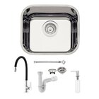 Cuba Tramontina Lavínia 40x34 Alto Brilho + Torneira Lorenfle