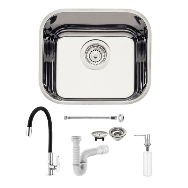 Cuba Tramontina Lavínia 40x34 Alto Brilho + Torneira Lorenfle