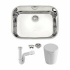 Cuba Tramontina Lavínia 48x34 Inox Alto Brilho Com Sifão Exte