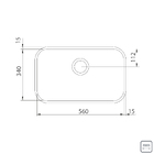 Cuba Tramontina Lavínia 56x34 94024102 Inox Acetinado + Sifão