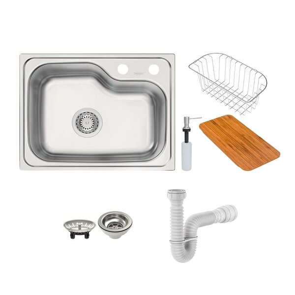 Cuba Tramontina Morgana Compact 48 Fx 55x42 Escovado + Sifão