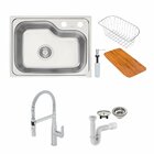 Cuba Tramontina Morgana Compact 48 Fx 55x42 Escovado + Tornei