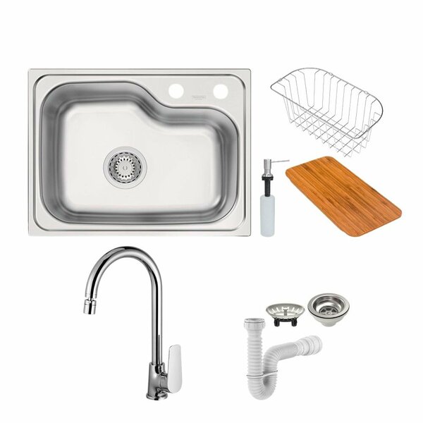 Cuba Tramontina Morgana Compact 48 Fx 55x42 Escovado + Tornei